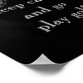 Zitatposter für Golfer in Schwarz und Weiß Poster (Ecke)