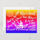 Zitatstars bei Nachtkarte Postkarte (Vorne/Hinten)