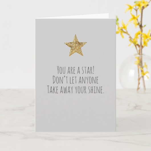 Zitatstars mit Inspiration Karte (Gelbe Blume)