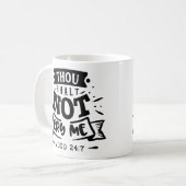 Zitattypografie-Design mit Behutsamkeit Kaffeetasse (Vorderseite Links)