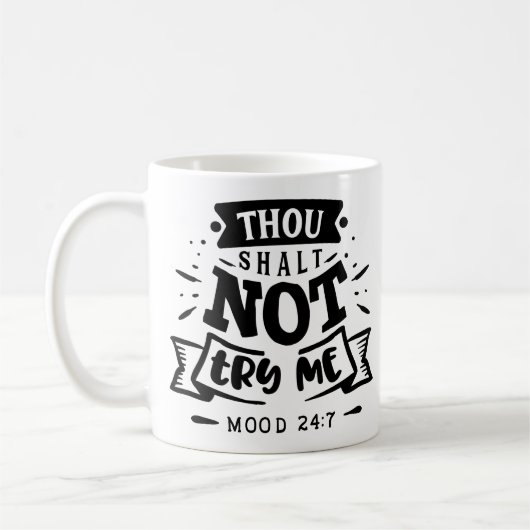 Zitattypografie-Design mit Behutsamkeit Kaffeetasse (Links)