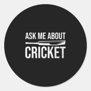 Zitiere Mich Über Cricket Zitat Für Einen Cricket- Runder Aufkleber