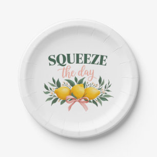 Zitieren Sie den Vintage-Lemon-Spruch "Squeeze The Pappteller