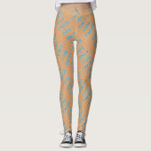 Zitieren Sie Sie leben nur zweimal blauer Leggings (Vorderseite)