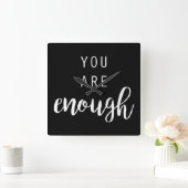 Zitierfähiges III Quadratische Wanduhr (Zuhause)