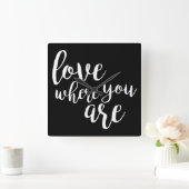 Zitierfähiges V Quadratische Wanduhr (Zuhause)