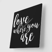 Zitierfähiges V Quadratische Wanduhr (Winkel)