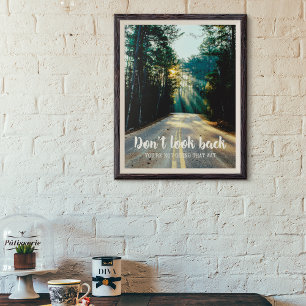 Zitiermotivations-Zitat Rückblick nicht Poster