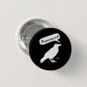 zitiert Badly- Edgar Allen Poe The Raven Button (Vorne & Hinten)