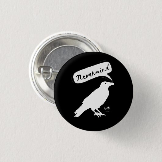 zitiert Badly- Edgar Allen Poe The Raven Button (Vorne & Hinten)