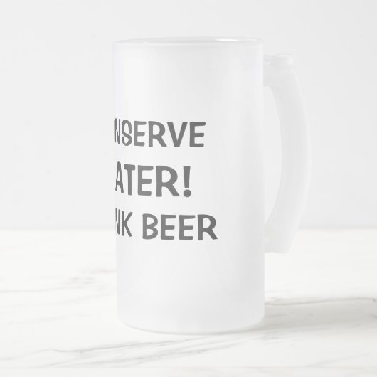 Zitierte mattierte Glasbier-Tasse Mattglas Bierglas (VorderseiteRechts)