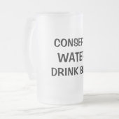 Zitierte mattierte Glasbier-Tasse Mattglas Bierglas (Vorderseite Links)