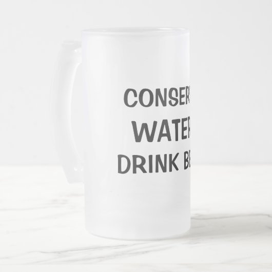 Zitierte mattierte Glasbier-Tasse Mattglas Bierglas (Vorderseite Links)