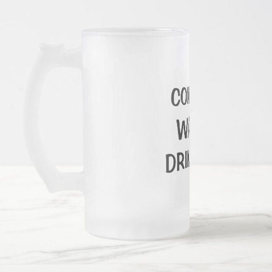 Zitierte mattierte Glasbier-Tasse Mattglas Bierglas (Links)