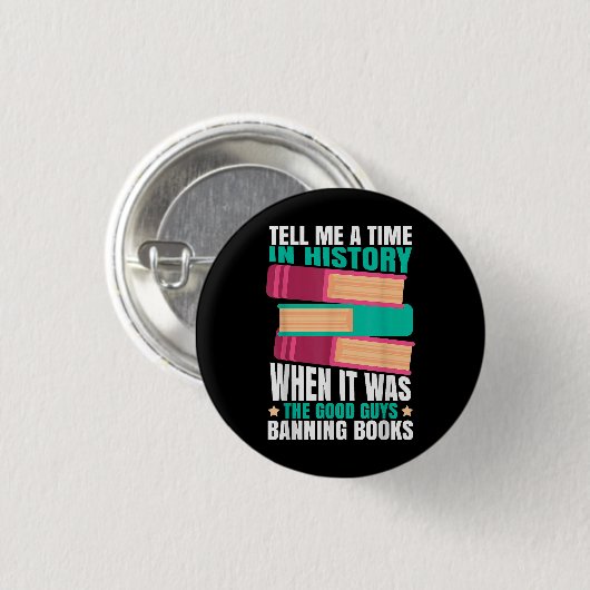 Zitierte verbotene Bücher Button (Vorne & Hinten)