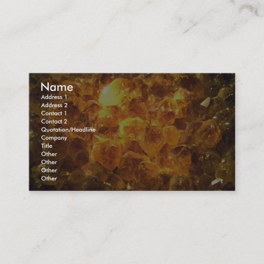 Zitrinmasse Visitenkarte (Vorderseite)