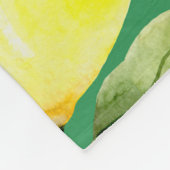 Zitrone, Aquarellmuster, Hintergrund, Obst, Tapete Fleecedecke (Ecke)
