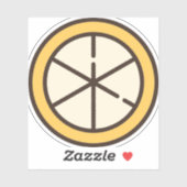 Zitrone Aufkleber (Blatt)