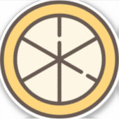 Zitrone Aufkleber (Vorderseite)