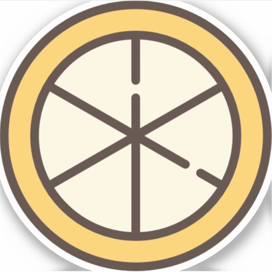 Zitrone Aufkleber (Vorderseite)