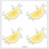 Zitrone Aufkleber (Blatt)