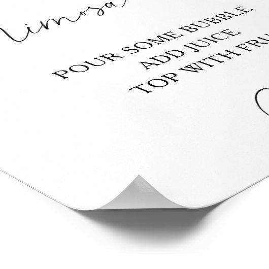 Zitrone aus Aquarell - Mimosa Bar Poster (Ecke)