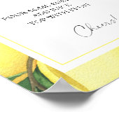 Zitrone aus Aquarellfarben, Sangria Bar Poster (Ecke)