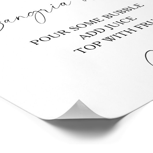 Zitrone aus Aquarellfarben, Sangria Bar Poster (Ecke)