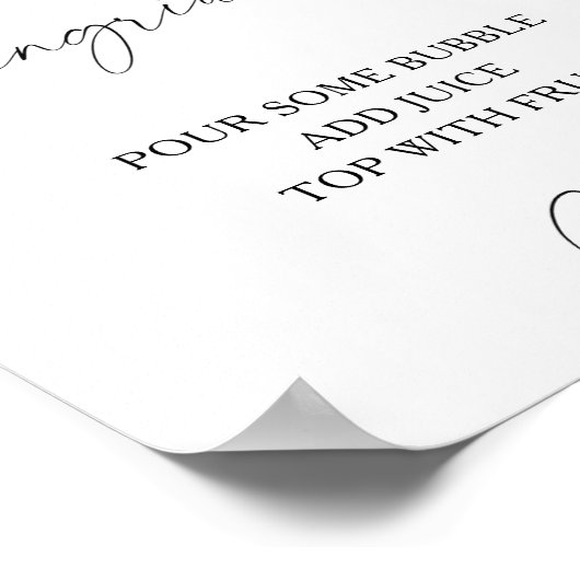 Zitrone aus Aquarellfarben, Sangria Bar Poster (Ecke)