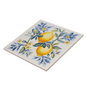 Zitrone, blaue Fliesen, sizilianische Fliesen, Ker Fliese (Seite)