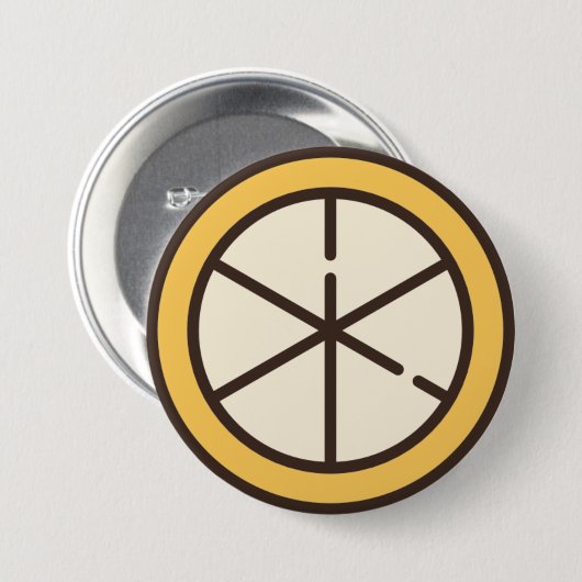 Zitrone Button (Vorne & Hinten)