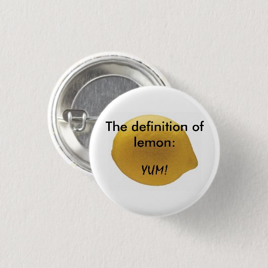 Zitrone Button (Vorne & Hinten)