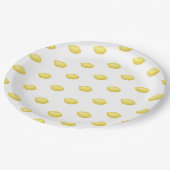 Zitrone Citrus - Hochzeit Pappteller (Schrägansicht)
