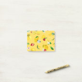 Zitrone & Erdbeere 3 Post-it Klebezettel (Auf Schreibtisch)