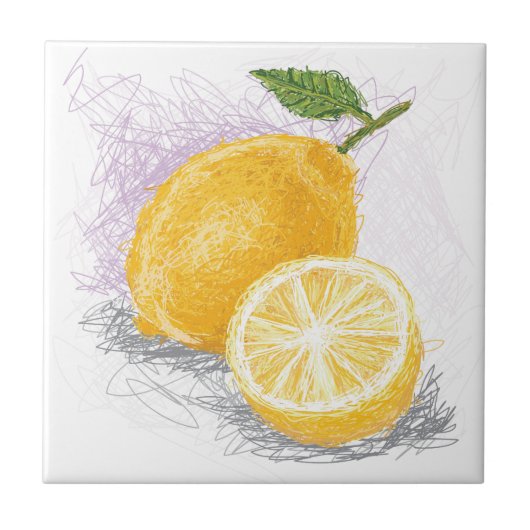 Zitrone Fliese (Vorderseite)