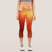 Zitrone, Frucht mit googlischen Augen und Apfelwei Capri Leggings (Vorderseite)