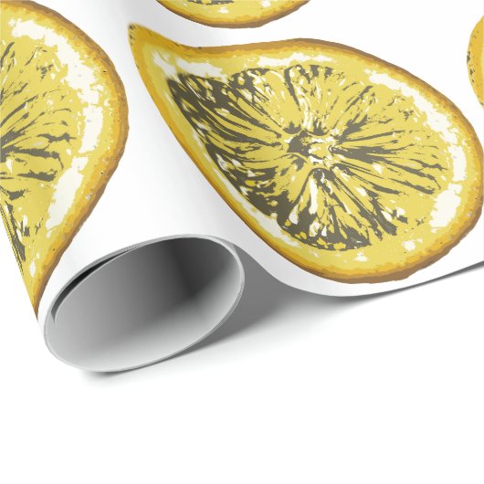 Zitrone Geschenkpapier (Rolleneckpunkt)
