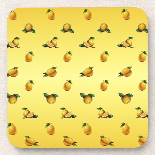 Zitrone Getränkeuntersetzer (Vorderseite)
