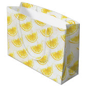 Zitrone Große Geschenktüte (Rückseite Schrägansicht)