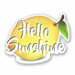 Zitrone, Hallo Sonnenschein Aufkleber