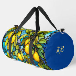 Zitrone, Hartglas, mediterran Duffle Bag