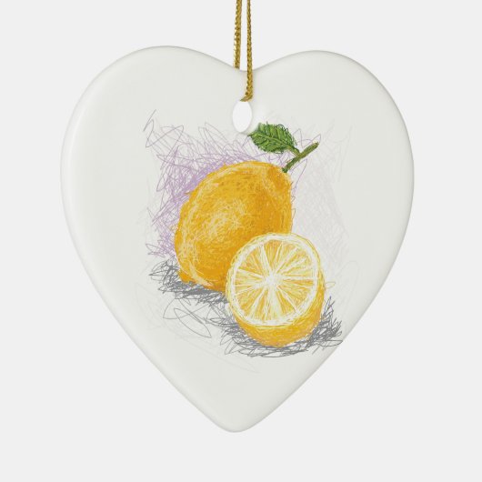 Zitrone Keramikornament (Rechts)