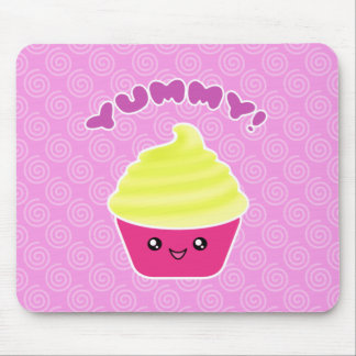 Zitrone leckerer Kawaii Sahnekleiner Kuchen Mousepad