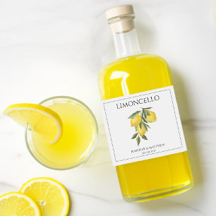 Zitrone Limoncello Dankeschön Hochzeitsgeschenk Alkoholflaschenetikett