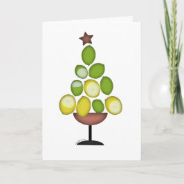 Zitrone Limoner Weihnachtsbaum mit Feiertagskarte
