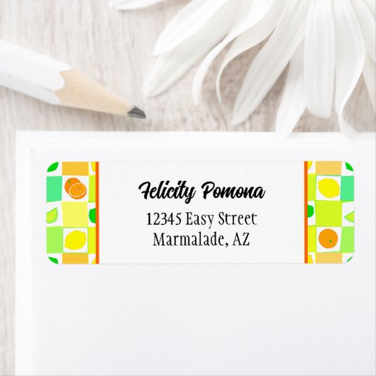 Zitrone, Limones Orange Citrus Fruchtmuster bearbe (Insitu)