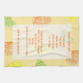 Zitrone, Limones, orange Zitrusfrucht Ade Rezept Handtuch (Horizontal)
