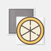 Zitrone Magnet (Vorderseite/Rückseite)
