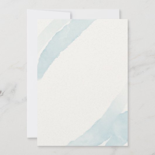 Zitrone mit blauen Blätter botanische Abbildung Einladung (Rückseite)