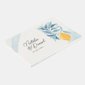 Zitrone mit blauen Blätter botanische Abbildung Gästebuch (Ecke)